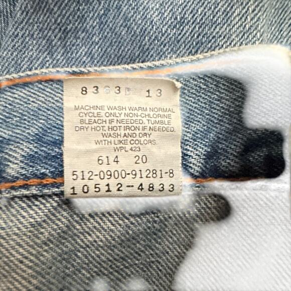 Vintage Levi’s 512 Slim Fit Tapered Leg Jeans Made in USA Women’s 9 Jr S - Picture 9 of 10